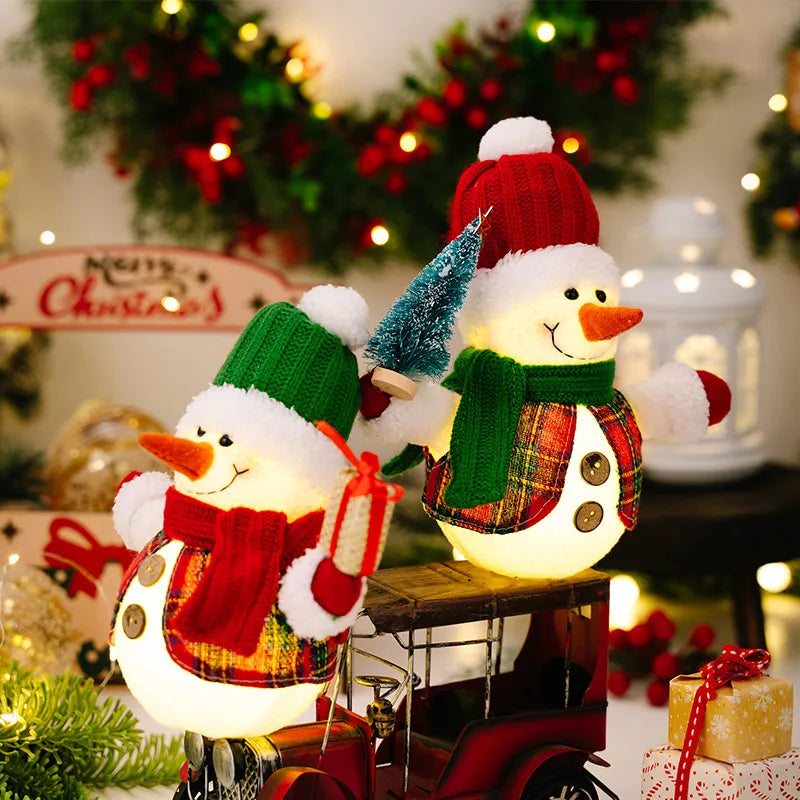 leuchtende Schneemann-Figur