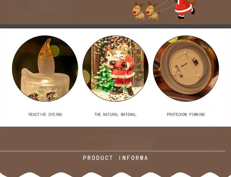 weihnachtliche Kerze (leuchtet)