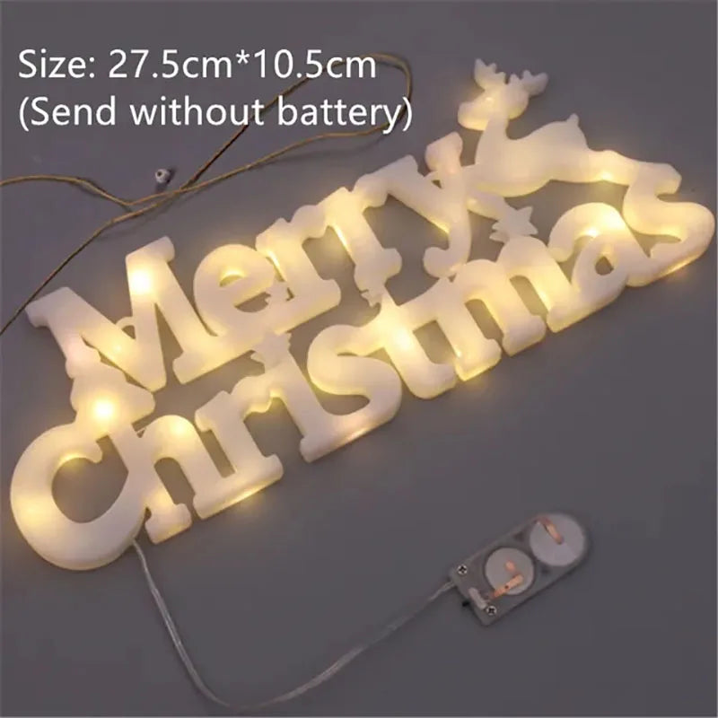 LED-Deko "Merry Christmas" oder Herz