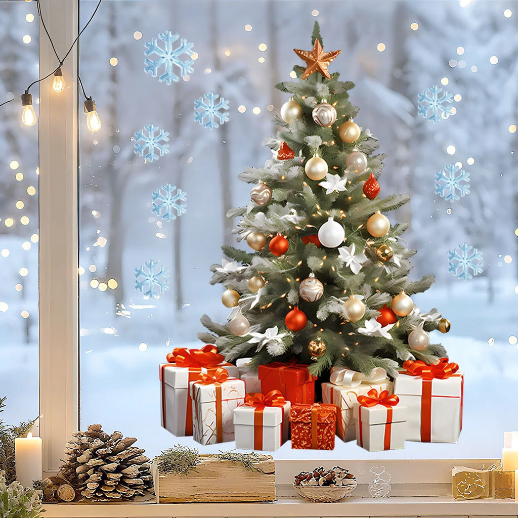 Klebebilder für das Fenster - Weihnachtsbaum (versch. farbliche Aspekte)