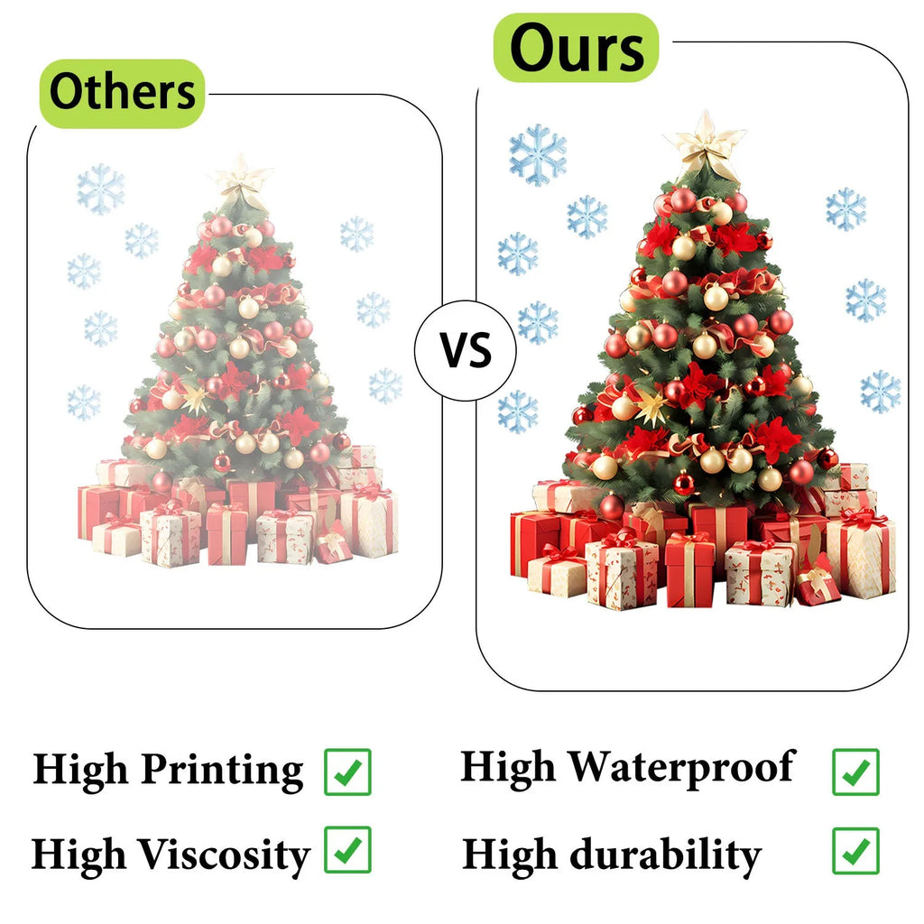 Klebebilder für das Fenster - Weihnachtsbaum (versch. farbliche Aspekte)