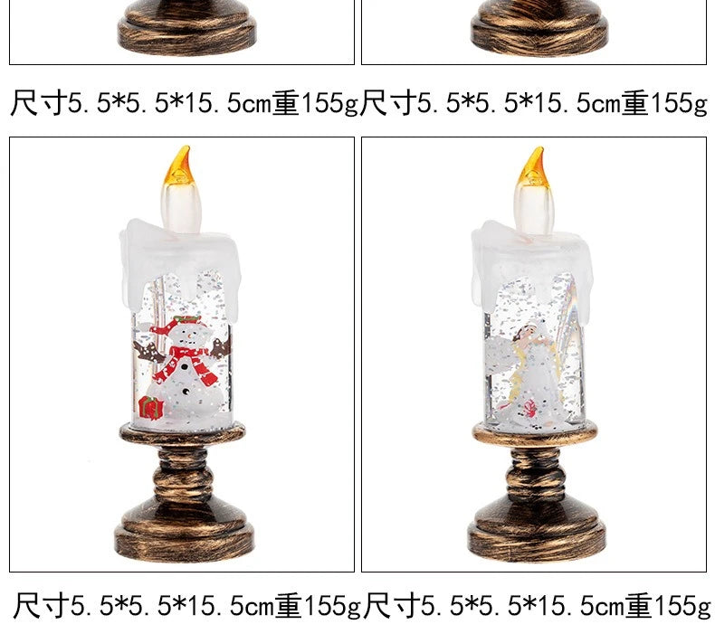 weihnachtliche Kerze (leuchtet)