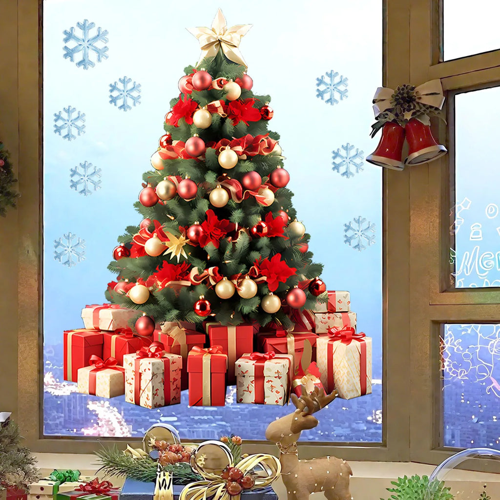 Klebebilder für das Fenster - Weihnachtsbaum (versch. farbliche Aspekte)