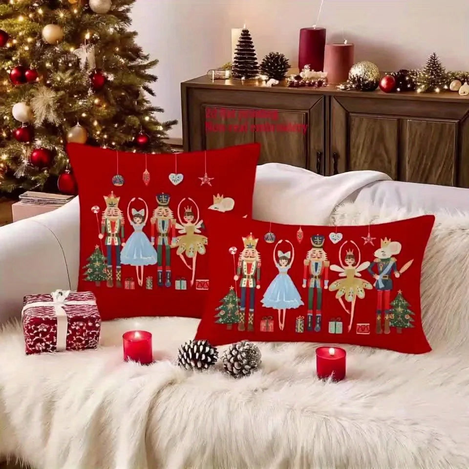 Weihnachts-Nussknacker- und Ballett-Kissenbezüge