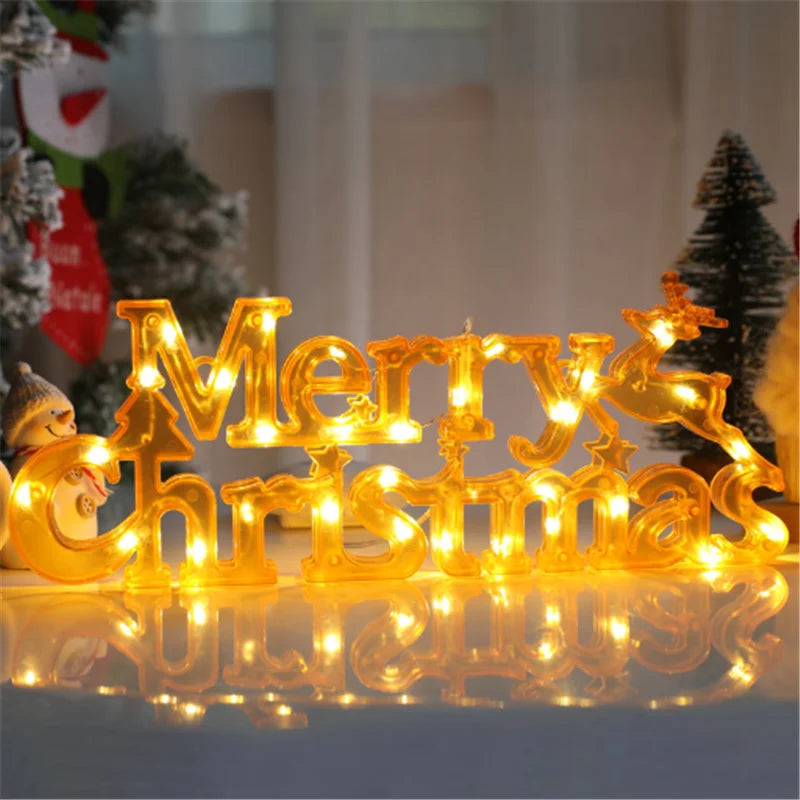 LED-Deko "Merry Christmas" oder Herz