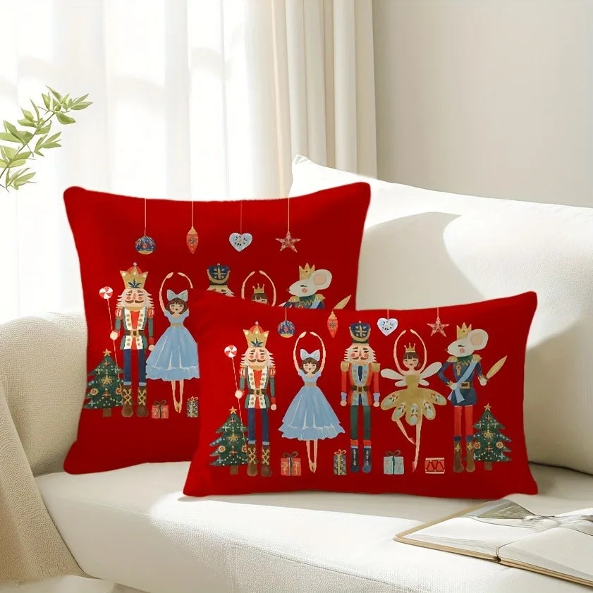 Weihnachts-Nussknacker- und Ballett-Kissenbezüge