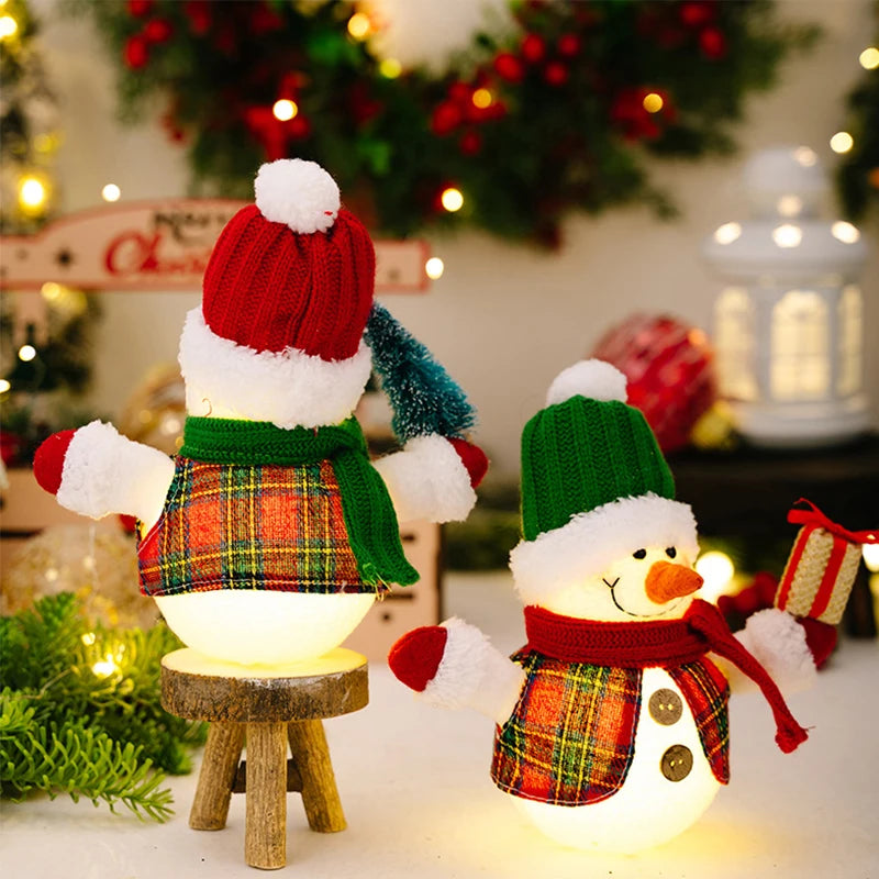 leuchtende Schneemann-Figur