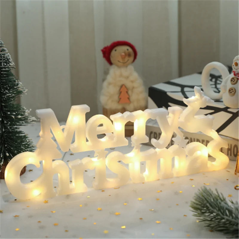 LED-Deko "Merry Christmas" oder Herz