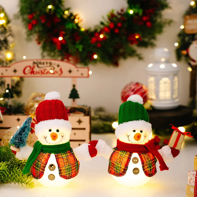 leuchtende Schneemann-Figur