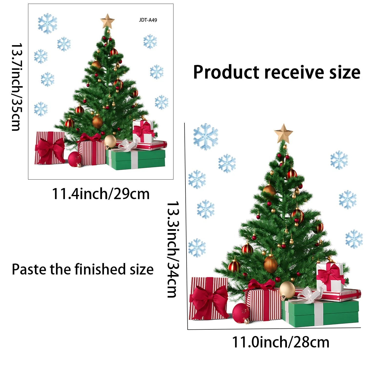 Klebebilder für das Fenster - Weihnachtsbaum (versch. farbliche Aspekte)