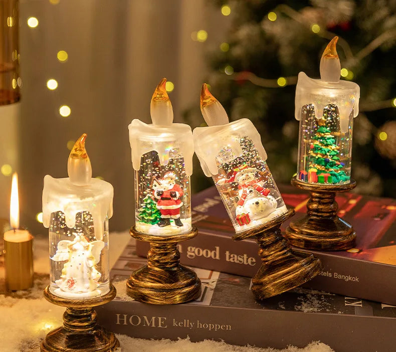 weihnachtliche Kerze (leuchtet)