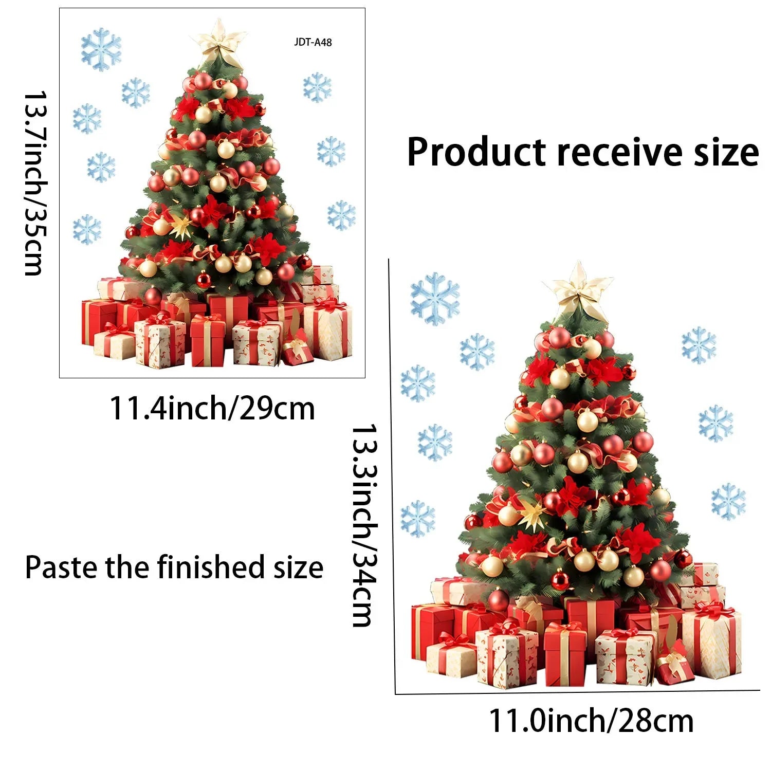 Klebebilder für das Fenster - Weihnachtsbaum (versch. farbliche Aspekte)