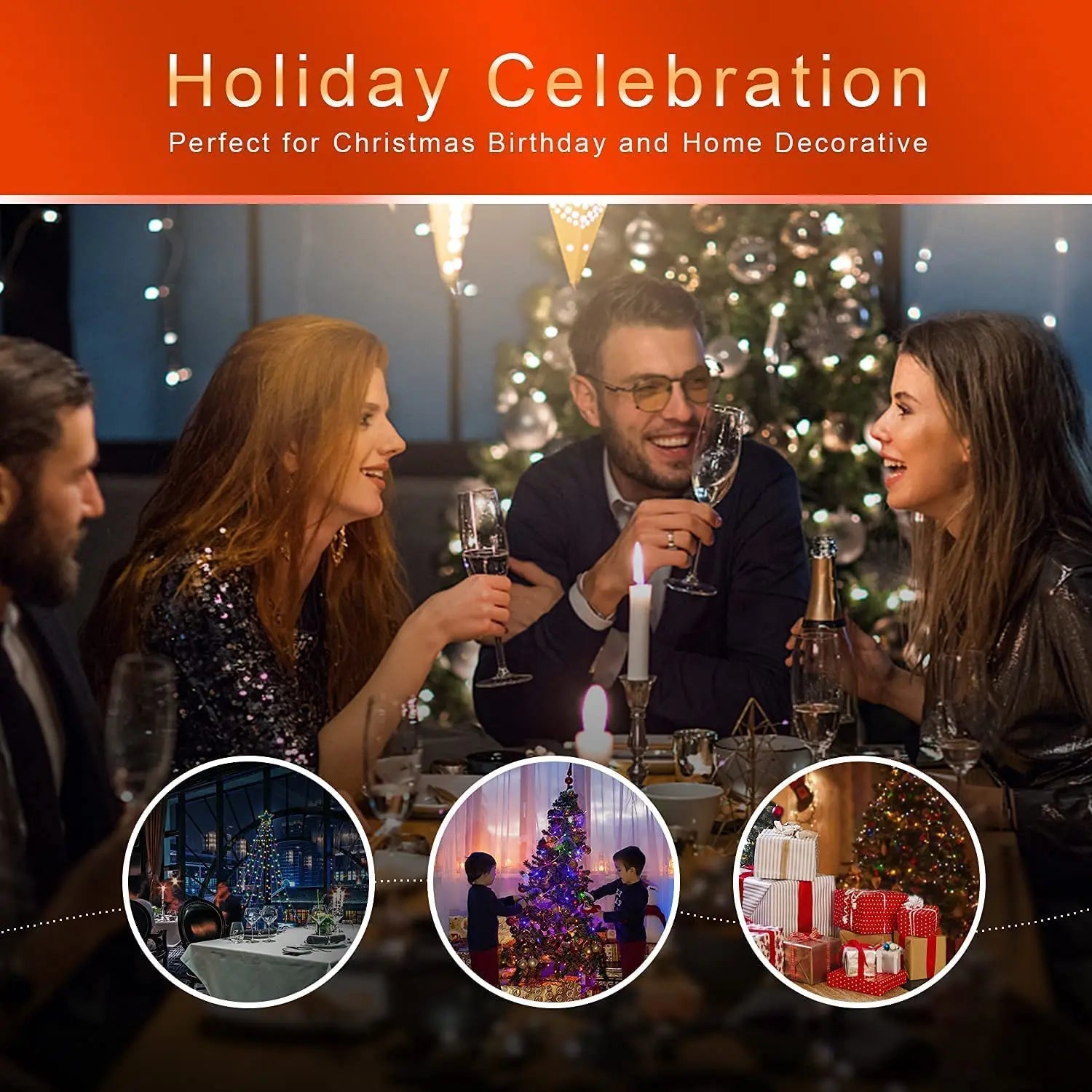 Weihnachtstern mit Lichterkette (USB)