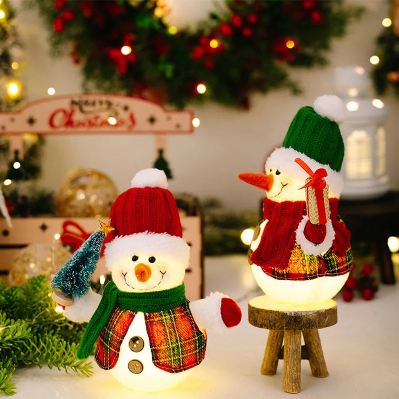 leuchtende Schneemann-Figur