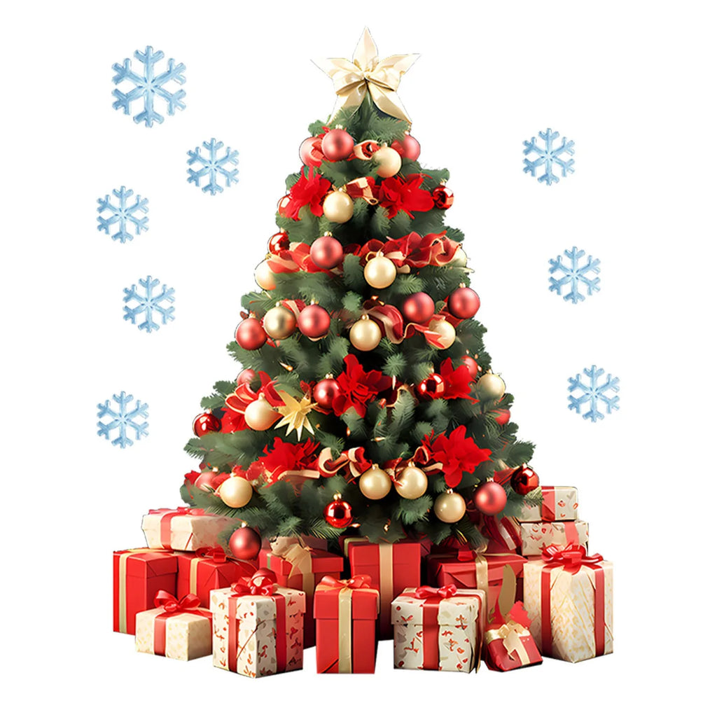 Klebebilder für das Fenster - Weihnachtsbaum (versch. farbliche Aspekte)